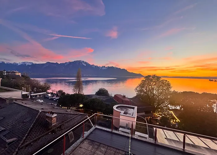 Premium Vue Sur Le A Montreux
